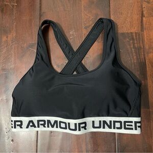 Under Armour Compression Sports Bra Women’s Size Large Black And White